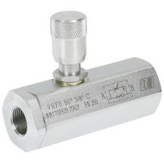 Kompenseret strypventil 3/8" til præcise flowkontroller under forskellige trykforhold.