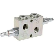 Dobbelt trykbegrænsningsventil 3/8" med mål 214X66 mm til effektiv anvendelse.