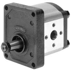 Hydraulikpumpe 4.5 med flangeforbindelse, optimeret til medurs rotation.