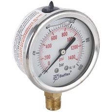 Manometer 100Bar, 63mm, bundmontering, perfekt til branchebehov.