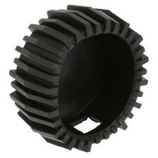 Sort manometer med gummibeskyttelse, 63mm, beskytter mod stød og skader.