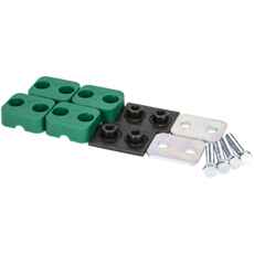 25mm rørklemme fra standardserien, pakket i 2 par til effektiv montering.