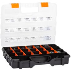 Gummistålskiver og O-ringe i et sortiment af 340 dele, perfekt til reparation.