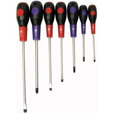 Skruetrækkersæt med syv dele og magnet, ideelt til præcision.