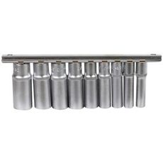 Sæt med lange topnøgler 1/4", perfekt til komplekse mekaniske opgaver.