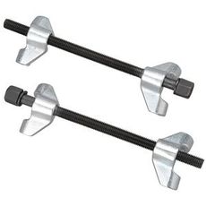 Fjederstrammerpar, 300 mm længde, 90 mm kæbebredde til effektiv brug.