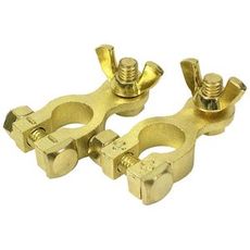 Messingbatterisæt, 8mm, inkluderer to styk for bekvem anvendelse.