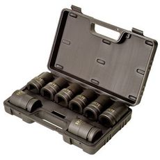 Pneumatisk kraftnøglesæt 1", 8 dele, perfekt til professionel brug.