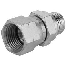 Forbindelse Jic 7/16-1/8 Bsp Ind-Udv, perfekt for anvendelse i traktor og byggemobil.