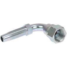 Jic 1.5/16-1 skruekobling, 90 grader, indvendig gevind for glat installation.