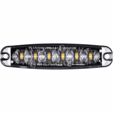 Advarselslys LED 6 Strobe Orange Slim