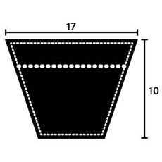 Kilerem L&G 17X1143Mm La Kevlar, holdbar rem til traktorer og landbrugsudstyr.