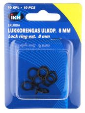 Låsering Ekstern 8Mm, 10-pak, ideel til mindre maskiner og apparater.