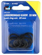 Låsering Ekstern 20Mm, 10-pack, perfekt til industrielle anvendelser.