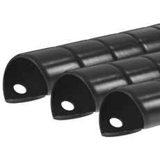 Tre sorte beskyttelsesspiraler 20 mm i 1 meter længde, perfekt til kabelbeskyttelse.