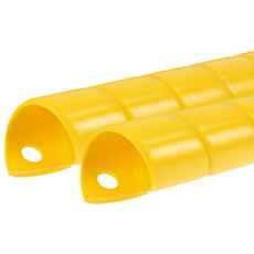 Sæt med to gule 32 mm beskyttelsesspiraler, 1 meter lange, til kabelbeskyttelse.