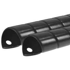 Sort beskyttelsesspiral 63 mm, 1 meter, ideel til beskyttelse af kabler, kommer i 2 pak.