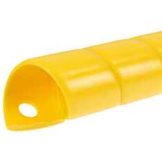 Gul beskyttelsesspiral 90 mm, 1 meter, giver fremragende beskyttelse til kabelforbindelser.