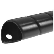 6 meter lang sort beskyttelsesspiral 110 mm, til omfattende kabelbeskyttelse og sikkerhed.