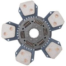 Lamelskive 330mm for C-5, fjedret center, 18 tænder, sikker arbejdsløsning.