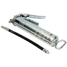 Enhånds fedtsprøjte med gummislange, perfekt til smøring af svært tilgængelige steder.