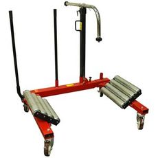 Robust dækvogn fra Meganex, der kan rumme op til 1,5 ton til nem håndtering af dæk.