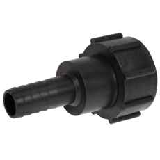 Ibc Adapter med S60X6 gevind, 1 tomme, til enkel samling.