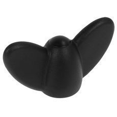 To vingemøtrikker M6 med en diameter på 47 mm til pålidelig fastgørelse.