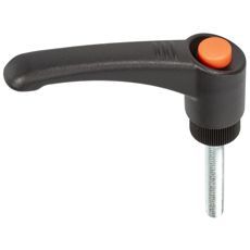 Justerbart håndtag i plast, M8x50 mm, ideel til fleksible løsninger og anvendelse.