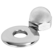 Møtrik og understøtningsplade til rat, sikrer stabilitet og funktion.