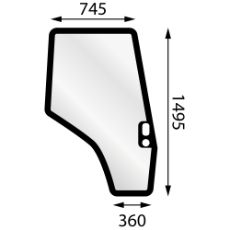 Dørrude Mf Venstre for traktorer 4200 4300, høj kvalitet og pasform.