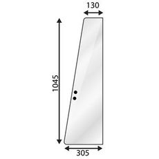 Forreste dørglas til MF 3000 Serie, giver fremragende udsigt og holdbarhed.