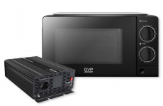 Kompakt 24V mikrobølgeovn, ideel til mobile anvendelser.