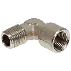 Vinkelkobling 1/8-1/8 90 Inv-Udv i messing, ideel til diverse installationer.