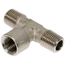 T-Kobling 1/2 Udv-Udv-Inv i messing, perfekt til forbindelser.