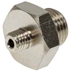 Adapter M5-1/8, udv-udv i messing, perfekt til landbrugsmaskiner.