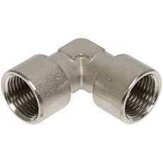 Indvendig vinkelkobling 1/8 90° i messing, ideel til små rørsystemer.