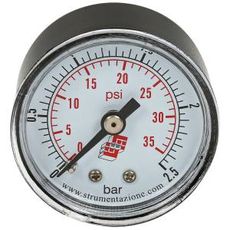 M40 trykmåler, 0-2.5 Bar, perfekt til lavere tryksystemer.