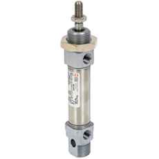 Mini pneumatisk cylinder 20X25 Iso6432, 2-virkende, perfekt til trange rum.