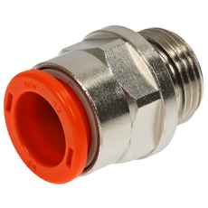 Lige udvendig adapter til Push-In koblinger, 5mm-1/4, for nem installation.