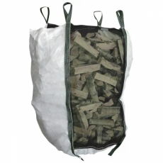 Brændesæk 96x96x135 cm, optimal til opbevaring og transport af brænde.