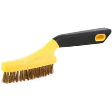 Alsidig stålbørste med messingtråd til skånsom rengøring.