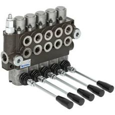 Retningsventil 3/8" 5 spoler, max 40 l/min, ideel til forskellige hydrauliksystemer.
