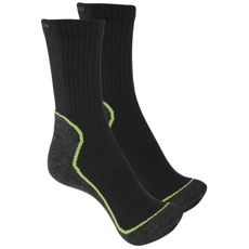 Gule og sorte Coolmax-strømper, perfekte til sport og hverdag.