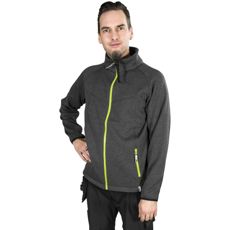 Strikket fleecejakke Antigor, grå/gul, ideel til kolde arbejdsdage.