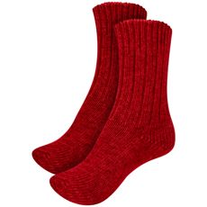 Stilfulde røde uldsokker Puolukka for både varme og komfort.