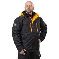 Sort og orange vinterjakke Foster, stilren og funktionel til vinteren.