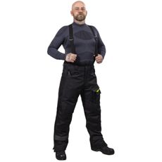 Vinterbukser Fremont sort/gul for synlighed og stil, ideelle til kolde arbejdsmiljøer.