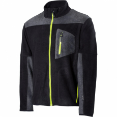 Microfleecejakke Colby Sort/ Mel.Grå