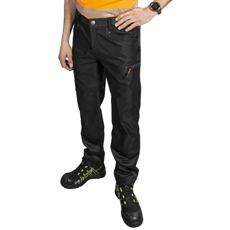 Hiram arbejdsbukser i sort farve, designet til både komfort og holdbarhed.